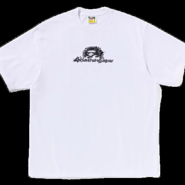 베이프 레인드랍 에이프 헤드 로고 릴렉스 핏 티셔츠 3컬러 1L30110307