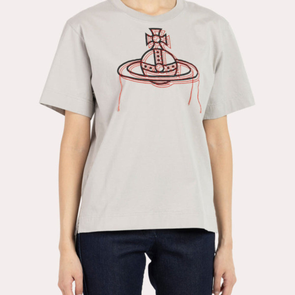 비비안웨스트우드 코튼 오프 스티치 ORB 자수 보이즈 티셔츠 3컬러 1612351019