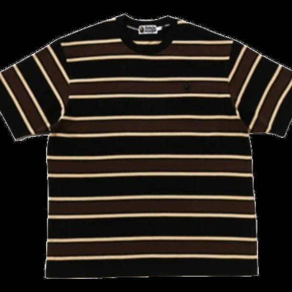 베이프 원포인트 스트라이프 릴렉스 핏 티셔츠 4컬러 1L30109305