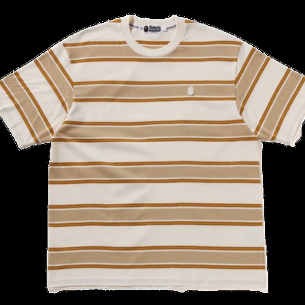 베이프 원포인트 스트라이프 릴렉스 핏 티셔츠 4컬러 1L30109305