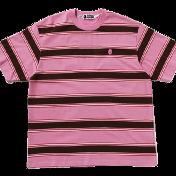 베이프 원포인트 스트라이프 릴렉스 핏 티셔츠 4컬러 1L30109305