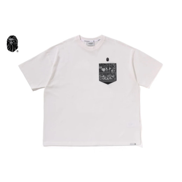 베이프 블랙 페이즐리 포켓 반팔티 2 3컬러 1L30109322