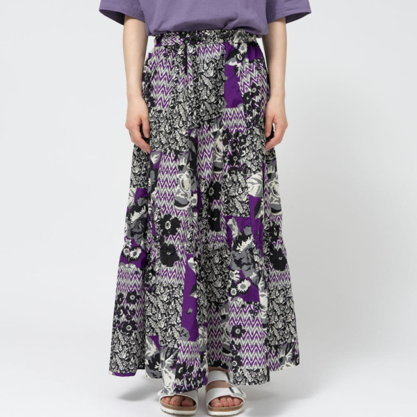 노스페이스 퍼플라벨 플라워 프린트 필드 레이어드 스커트 2컬러 N25SE072