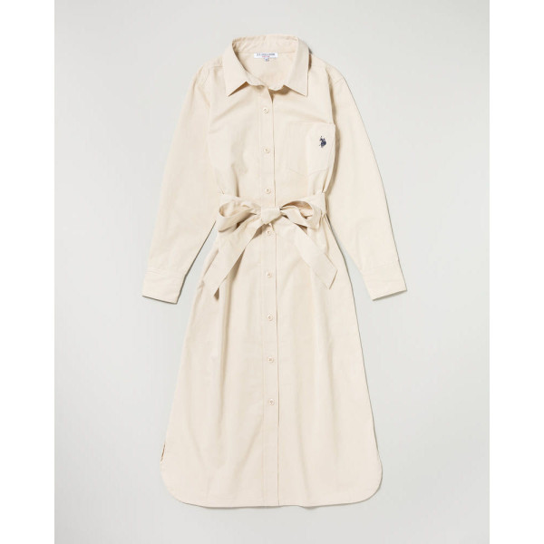 U.S. POLO ASSN. 유에스폴로에센 더블 호스맨 자수 셔츠 원피스 2컬러 PLL53715