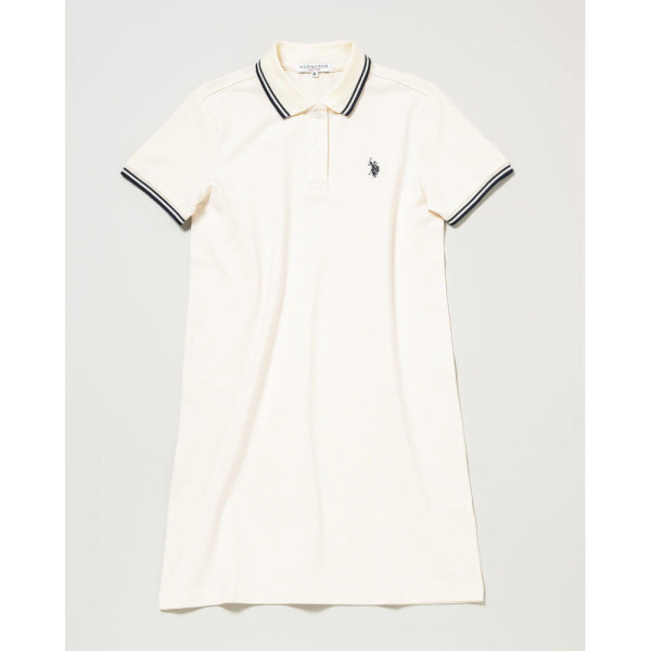 U.S. POLO ASSN. 유에스폴로에센 배색 폴로 원피스 더블홀스맨 자수 3컬러 PLL51101