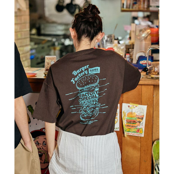 프릭스스토어 버거팩토리 별주 빅실루엣 백프린트 크루넥 반팔 티셔츠 5컬러 1226248902987