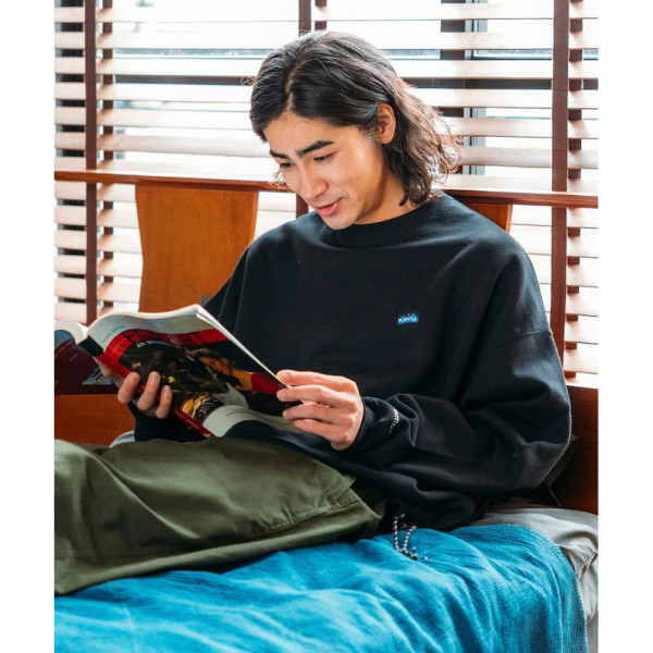 프릭스스토어 카부 별주 릴랙스핏 원포인트 자수 크루넥 스웨트 헴 코드 5컬러 1221105100075