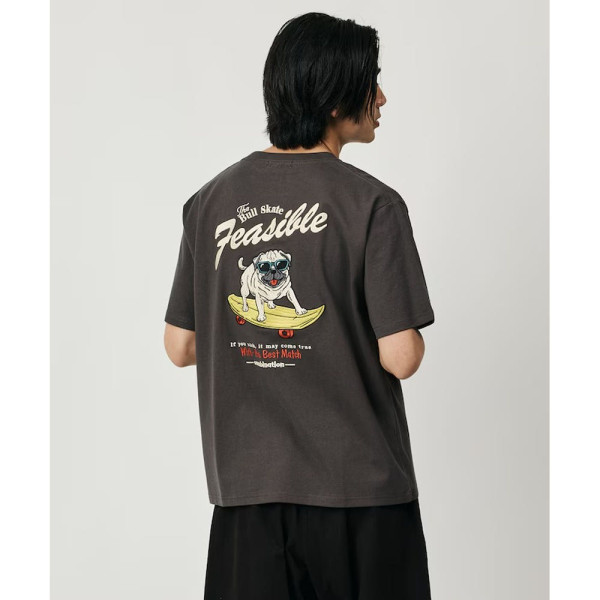 프릭스스토어 릴랙스핏 백 자수 디자인 크루넥 티셔츠 Dog 3컬러 1226248903007