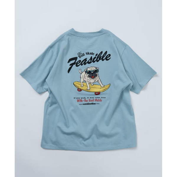 프릭스스토어 릴랙스핏 백 자수 디자인 크루넥 티셔츠 Dog 3컬러 1226248903007