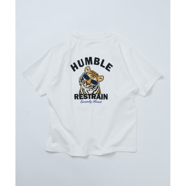 프릭스스토어 빅실루엣 디자인 백 자수 크루넥 티셔츠 TIGER 4컬러 1226248903004