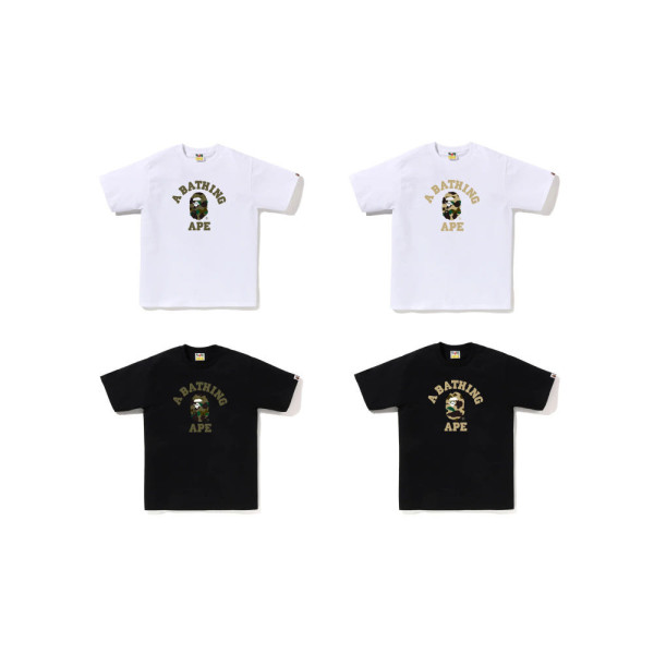 베이프 1ST 카모 컬리지 반팔 티셔츠 4컬러 1M30110013