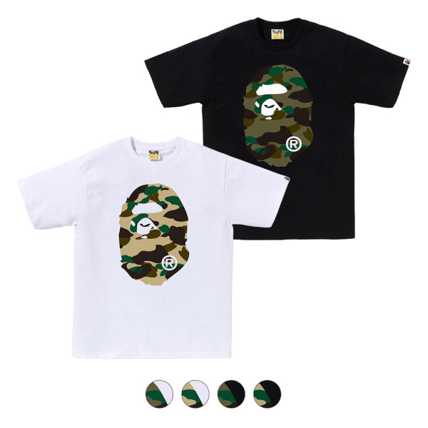 베이프 1ST 카모 빅 에이프 헤드 반팔 티셔츠 4컬러 1M30110015