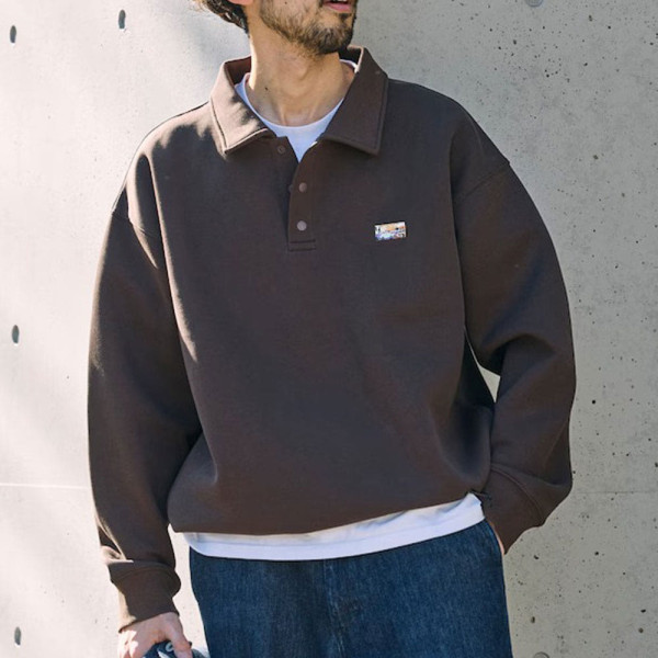 프릭스스토어 빅실루엣 스핀들 박스 원포인트 로고 폴로 카라 스웨트 8컬러 1023248903156