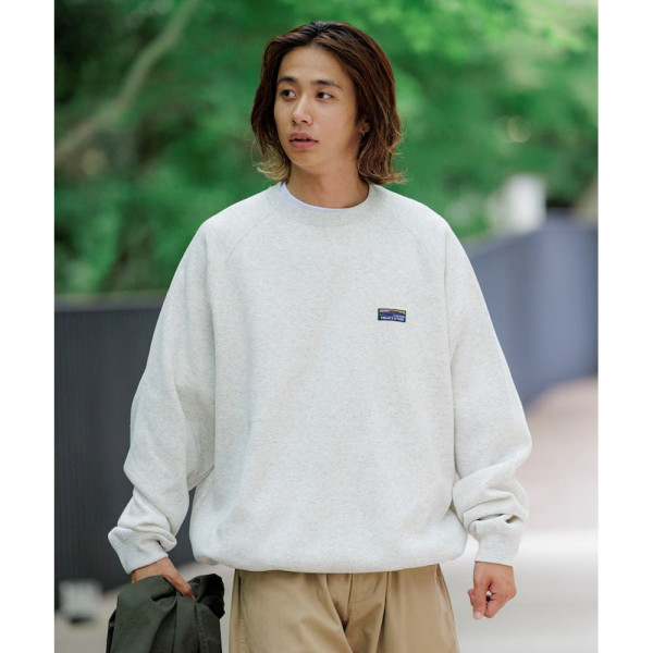 프릭스스토어 빅실루엣 원포인트 로고 라글란 슬리브 스핀들 스웨트 5컬러 1223248901264