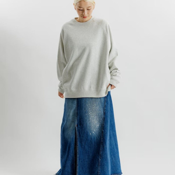 프릭스스토어 12oz 헤비웨이트 오버핏 래글런 슬리브 크루넥 스웨트 맨투맨 1223248901248