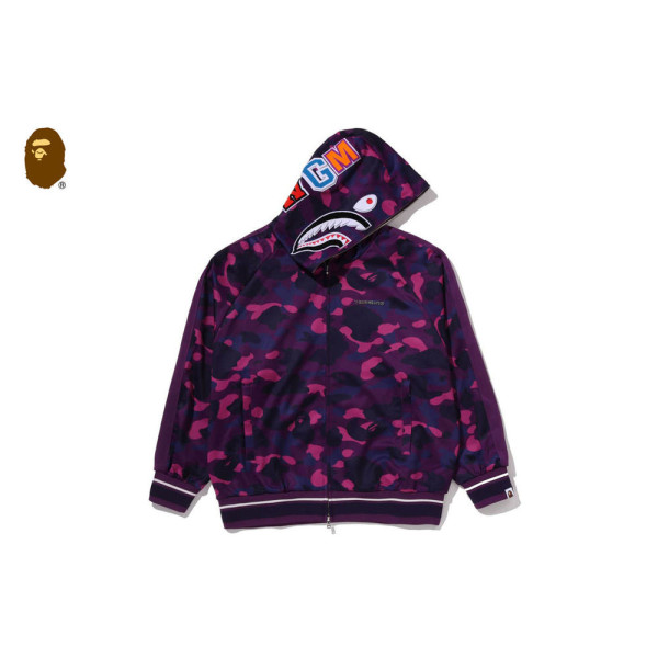베이프 컬러 카모 샤크 릴렉스 핏 후디 트랙 자켓 3컬러 1L80115312