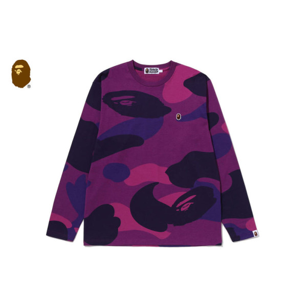 베이프 메가 컬러 카모 원 포인트 롱슬리브 티셔츠 3컬러 1L80111008
