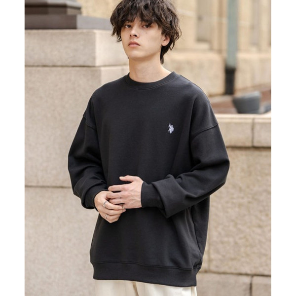 U.S. POLO ASSN. 유에스폴로에센 오버사이즈 기모 원포인트 로고 자수 긴팔 스우 7컬러 98269850