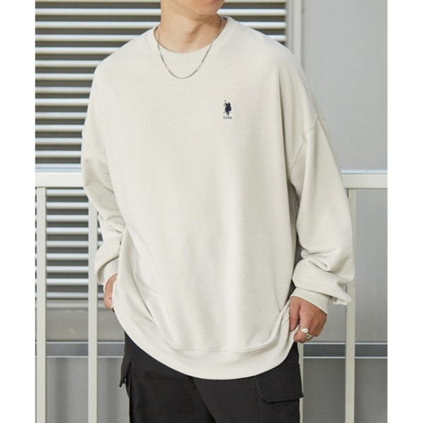 U.S. POLO ASSN. 유에스폴로에센 별주 빅실루엣 로고 자수 안감 풀오버 스웨트셔츠 19컬러 56280361 SMIlc760