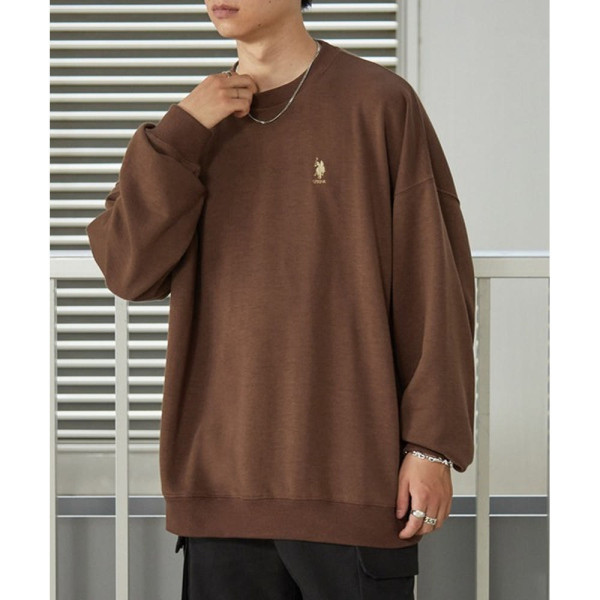 U.S. POLO ASSN. 유에스폴로에센 별주 빅실루엣 로고 자수 안감 풀오버 스웨트셔츠 19컬러 56280361 SMIlc760