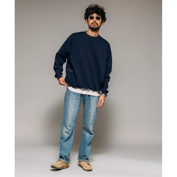 프릭스스토어 퍼스트핸드 사이드 포켓 스핀들 박스 크루넥 스웨트 4컬러 3323234400013