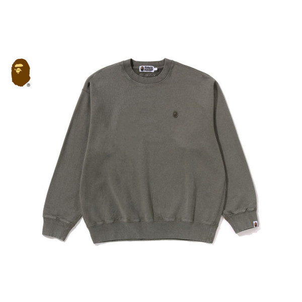 베이프 가먼트 다이 원포인트 릴렉스핏 크루넥 스웨트 셔츠 4컬러 1L80113307