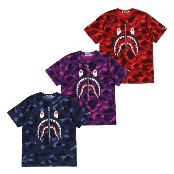 베이프 컬러 카모 샤크 티셔츠 3컬러 1L80109017