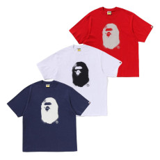 베이프 스프레이 프린트 에이프 헤드 릴렉스 핏 티셔츠 3컬러 1L80110334