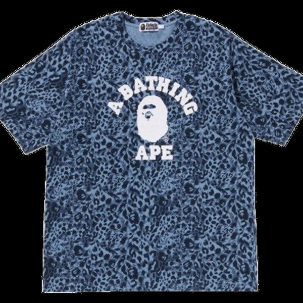 베이프 와일드 레오파드 패턴 칼리지 릴렉스핏 티셔츠 3컬러 1L80109004
