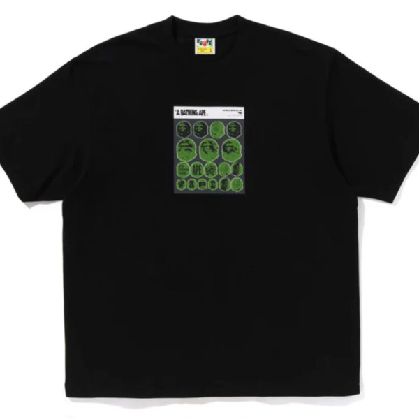 베이프 베이프 스티커 그래픽 릴렉스핏 티셔츠 3컬러 1L80110319