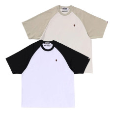 베이프 원 포인트 릴렉스핏 래글런 티셔츠 2컬러 1L80109306
