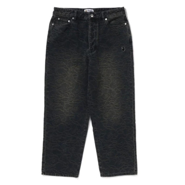 베이프 라인 카모 자카드 원포인트 릴렉스핏 13OZ 데님 팬츠 2컬러 1L30150302