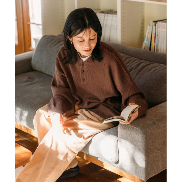 프릭스스토어 릴랙스핏 카타에키 링킹 헨리넥 니트 5컬러 1230248900181