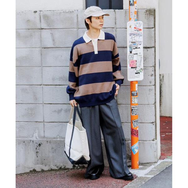 프릭스스토어 빅실루엣 보더 니트 라거 셔츠 3컬러 1231248900192