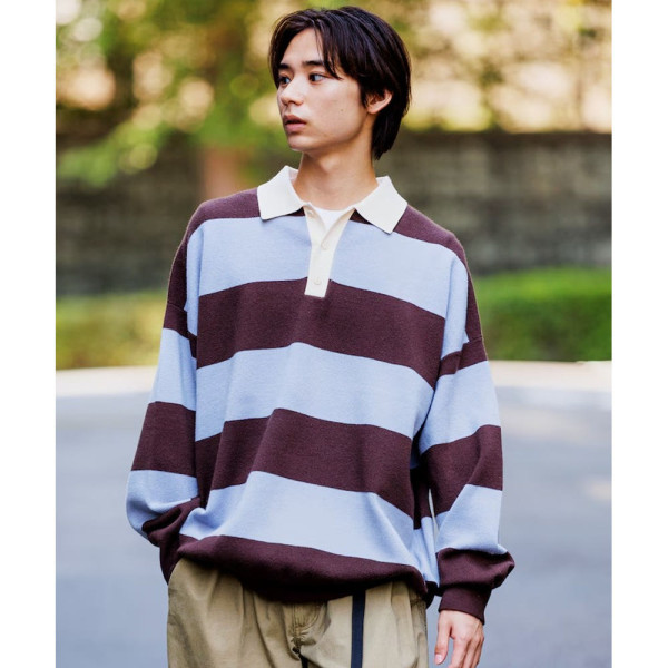 프릭스스토어 빅실루엣 보더 니트 라거 셔츠 3컬러 1231248900192