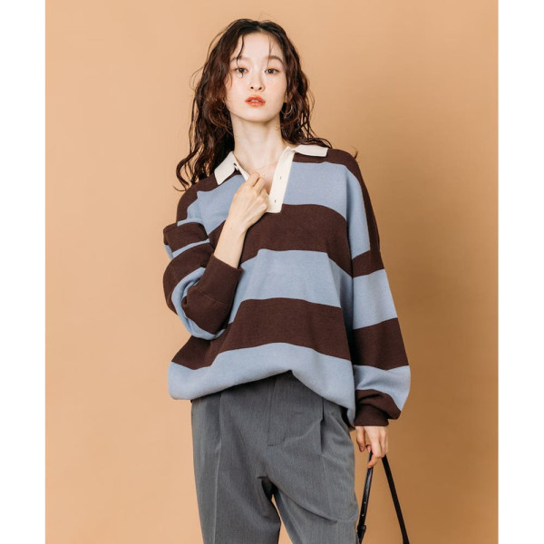 프릭스스토어 빅실루엣 보더 니트 라거 셔츠 3컬러 1231248900192