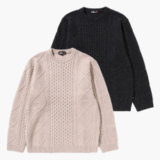 베이프 청키 케이블 울 스웨터 2컬러 7L70120309