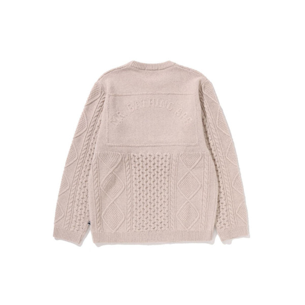 베이프 청키 케이블 울 스웨터 2컬러 7L70120309