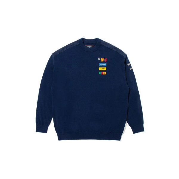 베이프 카즈키 쿠라이시 에이프 헤드 패치 밀리터리 니트 스웨터 2컬러 1L83120901