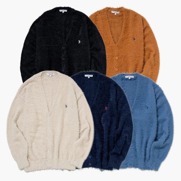 U.S. POLO ASSN. 유에스폴로에센 페더 가디건 더블 호스맨 자수 5컬러 PLM53401