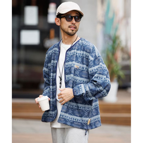 프릭스스토어 빅실루엣 원 포인트 로고 플리스 스냅 버튼 스핀들 가디건 8컬러 1059248900122