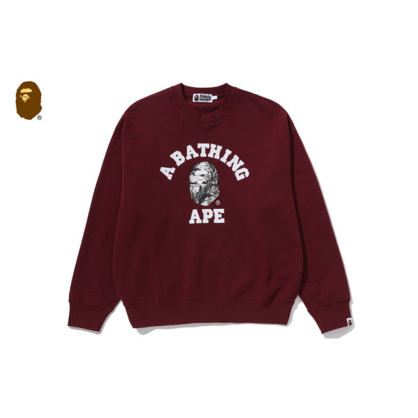 베이프 트리 엣지 카모 컬리지 릴렉스핏 크루넥 스웨트셔츠 1 2컬러 1L80113301