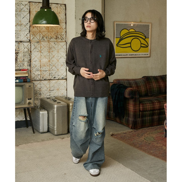 U.S. POLO ASSN. 유에스폴로에센 PUBLUX 별주 크루넥 니트 가디건 4컬러 3135291600006