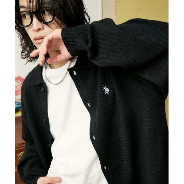 U.S. POLO ASSN. 유에스폴로에센 PUBLUX 별주 폴로 니트 가디건 4컬러 3135291600005