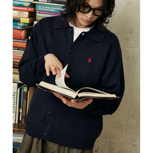 U.S. POLO ASSN. 유에스폴로에센 PUBLUX 별주 폴로 니트 가디건 4컬러 3135291600005