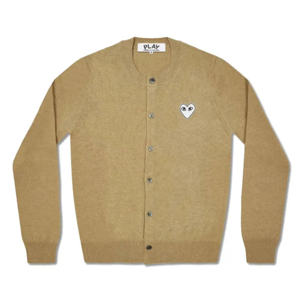 꼼데가르송 PLAY CDG 가디건 화이트와펜 라운드넥 6컬러 남녀공용 AX-N061-051