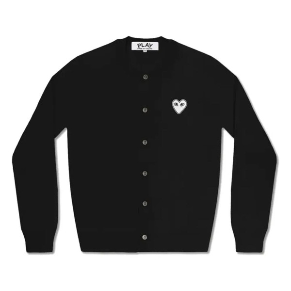 꼼데가르송 PLAY CDG 가디건 화이트와펜 라운드넥 6컬러 남녀공용 AX-N061-051