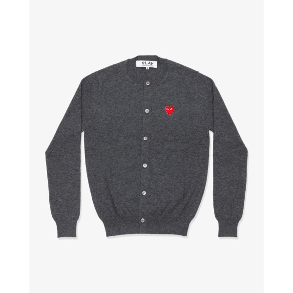 꼼데가르송 PLAY CDG 가디건 라운드넥 라인스톤 레드와펜 남녀공용 5컬러 AX-N802-051