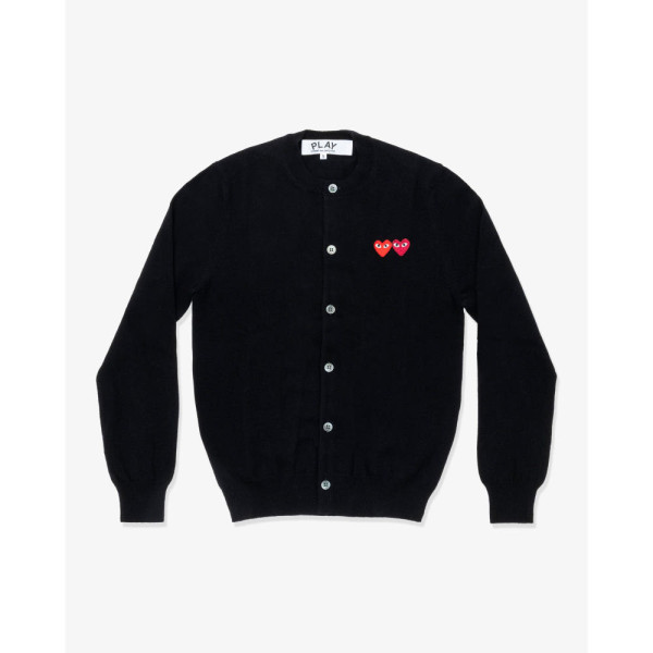 꼼데가르송 PLAY CDG 가디건 더블와펜 라운드넥 5컬러 남녀공용 AX-N057-051