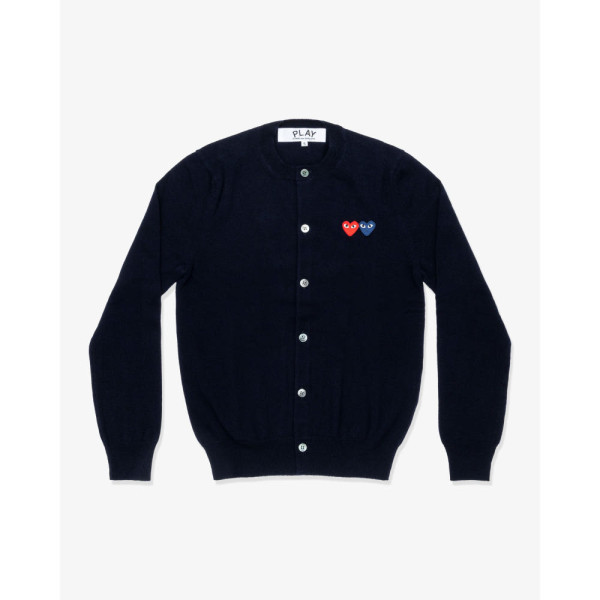 꼼데가르송 PLAY CDG 가디건 더블와펜 라운드넥 5컬러 남녀공용 AX-N057-051